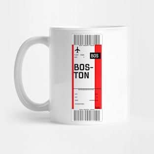 Boston boarding pass Mug